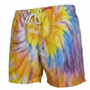 Trunks Surf & Swim Co. Mens Hippie Tie Dye Swim Trunks XXL Quick Dry